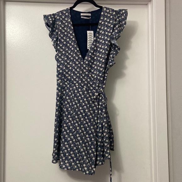 UO Jersey Ruffle mini wrap dress - Picture 3 of 6